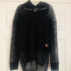 Pink by VS netted hoodie